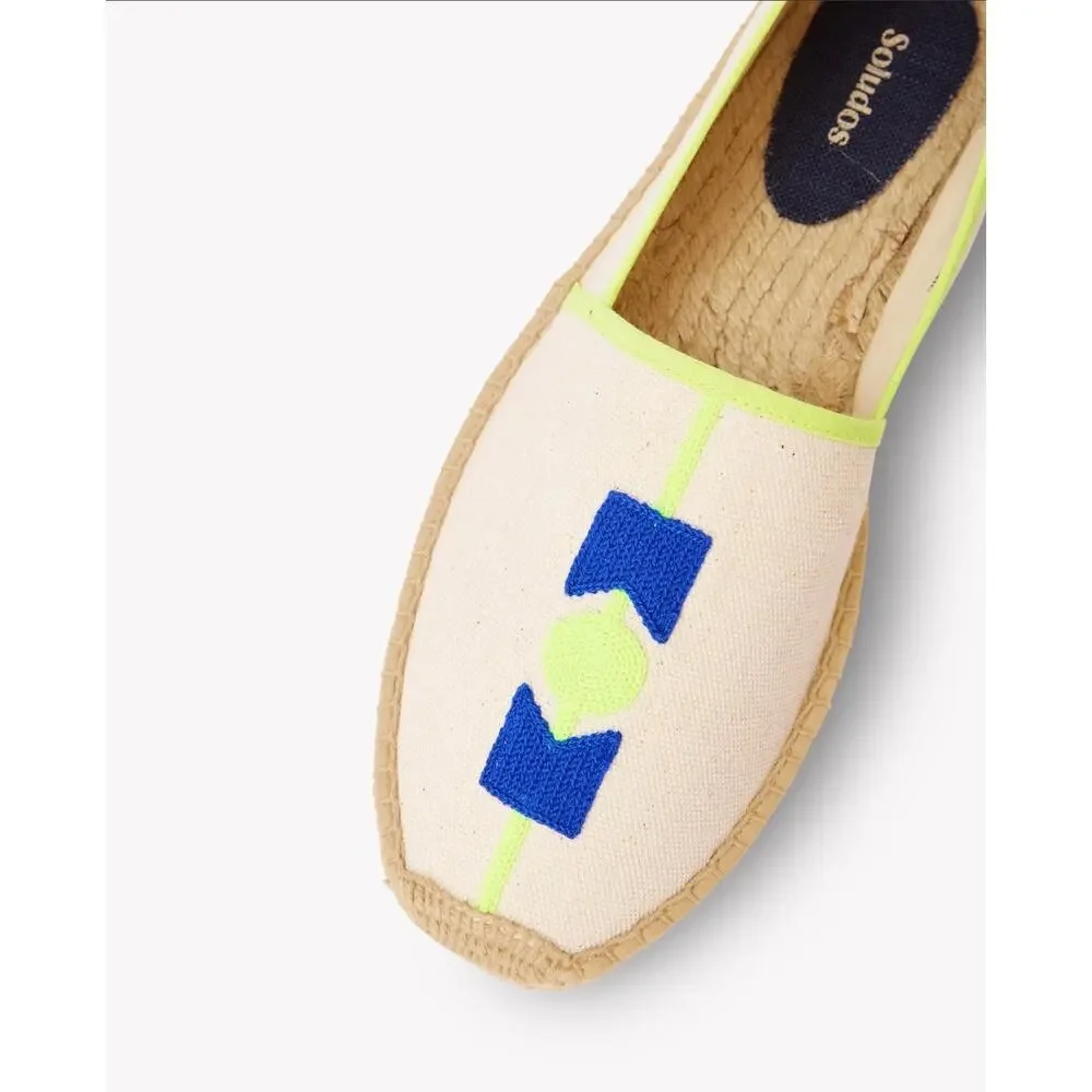 NIB SOLUDOS X MOLYAN 8-8.5 39 Original Espadrille Embroidered Flats Blue